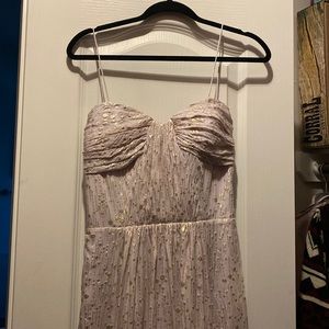 Lilac and gold gown maxi